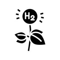 illustrazione vettoriale dell'icona del glifo di idrogeno di eco energia