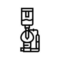 illustrazione vettoriale dell'icona della linea della caffettiera a sifone