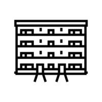 illustrazione vettoriale dell'icona della linea della casa condominiale
