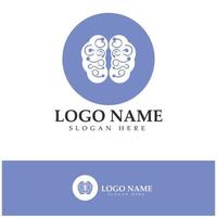 il logo del cervello progetta il vettore del concetto, il logo dell'impulso cerebrale della salute, il vettore del modello del logo per la cura del cervello