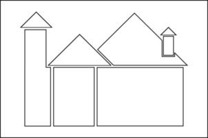 illustrazione grafica vettoriale dell'icona di una casa semplice, perfetta per l'icona di vendita di case o edifici