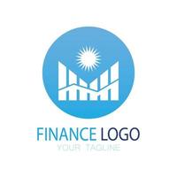 logo di finanza aziendale e marketing illustrazione vettoriale modello icona design logo di contabilità finanziaria con concetto vettoriale moderno