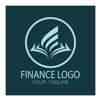 logo di finanza aziendale e marketing illustrazione vettoriale modello icona design logo di contabilità finanziaria con concetto vettoriale moderno