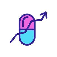 vettore icona steroidi pillola. illustrazione del simbolo del contorno isolato
