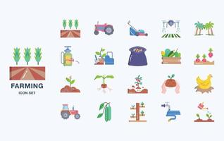 set di icone vettoriali per l'agricoltura e l'agricoltura