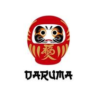 daruma bambola tradizionale cultura giapponese illustrazione vettoriale