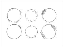 illustrazioni lascia la raccolta del cerchio della struttura vettore