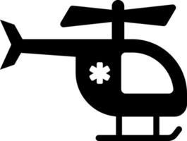 ambulanza aerea, icona di salvataggio, icona sanitaria e medica. vettore