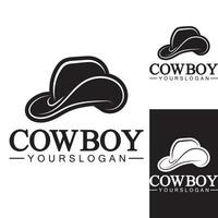 modello di disegno vettoriale icona logo cappello da cowboy