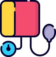 icona del misuratore di pressione sanguigna, icona sanitaria e medica. vettore
