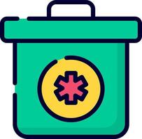 icona della cassetta di pronto soccorso, icona sanitaria e medica. vettore