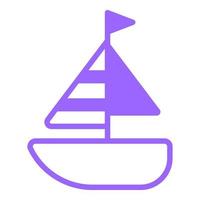 barca, icona dello yacht, disegno vettoriale icona del giorno dell'indipendenza degli Stati Uniti.