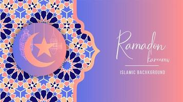 ramadan kareem o eid mubarak sfondo islamico vettore