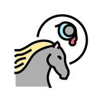 illustrazione vettoriale dell'icona del colore del cavallo della leptospirosi