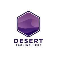 modello di logo del deserto. logotipo del deserto isolato. illustrazione vettoriale del deserto.