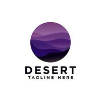 modello di logo del deserto. logotipo del deserto isolato. illustrazione vettoriale del deserto.