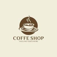 modello di illustrazione vettoriale di design del logo della caffetteria