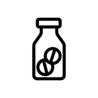 medicina in un vettore icona bottiglia. illustrazione del simbolo del contorno isolato