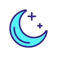 vettore di icone di luna e croci. illustrazione del simbolo del contorno isolato
