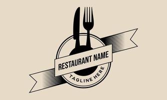 vettore del modello di progettazione del logo del ristorante