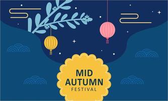 illustrazione di celebrazione del festival di metà autunno vettore