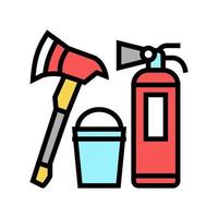 illustrazione vettoriale dell'icona del colore della sicurezza antincendio