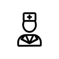 vettore icona medico. illustrazione del simbolo del contorno isolato