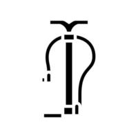 illustrazione vettoriale dell'icona del glifo dello strumento della pompa