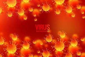 sfondo cellulare virus giallo arancione vettore