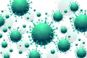 batteri verdi o sfondo di infezione da coronavirus vettore