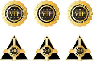 carta vip nera con badge oro vettore