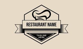 vettore del modello di progettazione del logo del ristorante