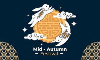 illustrazione di celebrazione del festival di metà autunno vettore