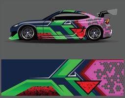 grafica della decalcomania dell'involucro dell'auto. abstract eagle stripe grunge racing e sfondo sportivo per livrea da corsa o adesivo in vinile per auto uso quotidiano vettore