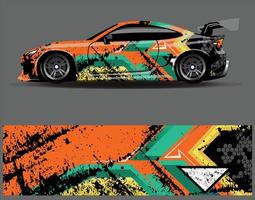 grafica della decalcomania dell'involucro dell'auto. abstract eagle stripe grunge racing e sfondo sportivo per livrea da corsa o adesivo in vinile per auto uso quotidiano vettore