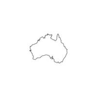 icona della mappa dell'australia. vettore