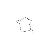 icona della mappa della francia. vettore
