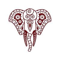 disposizione zentangle elefante vettore