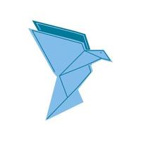 carta origami di piccione vettore
