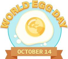 banner o logo per la giornata mondiale delle uova vettore