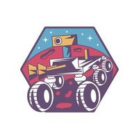 distintivo del rover spaziale vettore