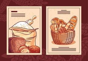 banner di prodotti di pane vettore