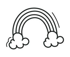 icona di doodle arcobaleno vettore