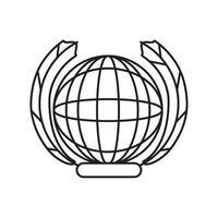 emblema dell'alloro mondiale vettore