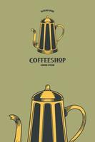 illustrazione vettoriale della caffettiera del Medio Oriente