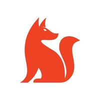 disegno del logo della volpe seduta vettore