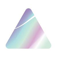 triangolo di forma olografica vettore