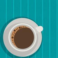scena aerea della tazza di caffè vettore