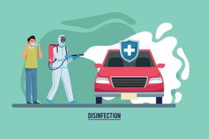 disinfezione del design dell'auto vettore