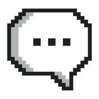 bolla di comunicazione pixel vettore